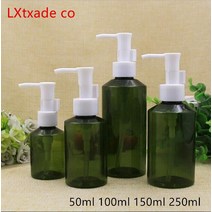 50ml 100ml 빈 녹색 플라스틱 펌프 포장 병 Shanpoo 클렌징 오일 토너 화장품 용기, 02 100ml