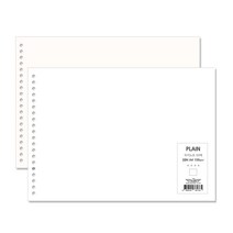 이글바인더 A4 20공 무지 무선 노트 100g 50매 리필 속지 용지, 백색