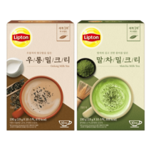 립톤 밀크티 19g 10개입 2개, 말차 밀크티 19g x 10개입_우롱 밀크티 19g x