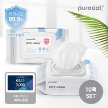 퓨어닷 [퓨어닷] 식약처허가 소독티슈 10팩세트(1팩당/30매), 단품없음