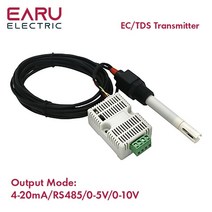 EC 송신기 EC 센서 TDS 전도도 센서 모듈 4-20ma 0-5V 0-10V RS485 출력 아날로그 출력 전압, 0-4400uS cm RS485