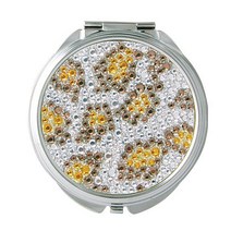 양면 미니 거울 지브라문양 원형메탈 [빠띠라인]호피양면-06 접이식 탁상 손 탁상양면 크리스탈스톤 트리, 본상품선택