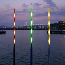 대단한찌 바다 비자립 전자막대찌 4점등 바다 막대찌 도시어부, 0.8호, 빨강