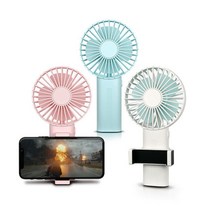솔바람 휴대용 핸디선풍기 + 스마트폰 거치대, HF1903MB, 핑크