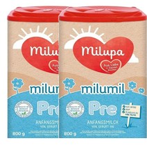 독일 밀루파 Milupa Milumil Pre 태어날때부터 밀루밀 pre 아기 분유 800g, 2팩