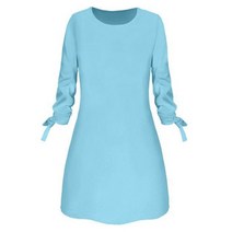 니트원피스 Jocoo jolee 캐주얼 루즈 드레스 여름 34 슬리브 o 넥 우아한 쉬폰 드레스 여성 비치 드레스 오버 사이즈 vestidos