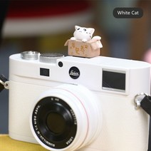 3D 카툰 카메라 핫슈 커버 귀여운 고양이 DSLR 핫슈 방진 캡 캐논 니콘 후지필름 삼성 파나소닉 라이카 올림푸스용, White Cat