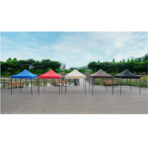 조은마켓 언제 어디서나 간편하게 설치 가능한 벨크로 타입 천막세트 캐노피 (체육대회 야외활동 선별진료소 포장마차 등), 2미터×2미터, (지붕 프레임 세트), 베이지