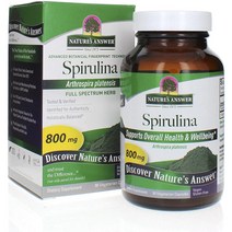 네이쳐스앤서 스피룰리나 800mg 베지테리안 캡슐 비건 글루텐 프리, 90개입, 1개