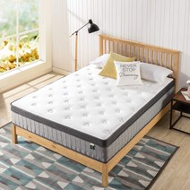 ZINUS 포켓 코일 매트리스 싱글 두께 33cm Euro Box Top 코일수 450개 항균 방취 통기성 체압 분산 고밀도 폼 경도 유로 탑 고내구 압축 포장 침대