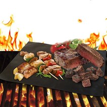 엔템 바베큐그릴 숫불 야외바베큐 그릴 캠핑그리들, 바베큐그릴매트(2장세트)