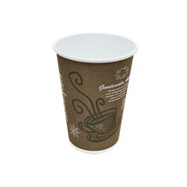 13온스 커피브라운 인쇄종이컵 100개 390ml