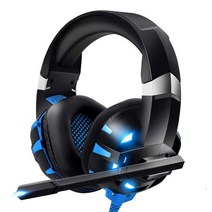 ANKRIC 헤드폰 K2PRO 게임용 헤드셋 헤드 마운트 게임 온라인 게임 PS4 컴퓨터 유선 스테레오 헤드셋 블루투스헤드폰, RUNMUS 브랜드 블랙과 블루