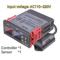 듀얼 디지털 온도 조절기 온도 습도 제어 stc-3028 온도계 습도계 컨트롤러 ac 110v 220v dc 12v 24v 10a, 110-220v