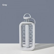 휴대용제빙기 까페제빙기 아이스메이커 미니제빙기 휴대용 아이스 병 야외 라운드 볼 여행 얼음 만들기, 02 Gray