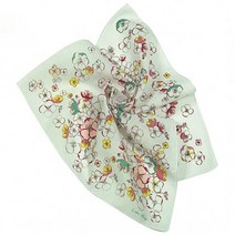 로하스 한지 꽃프린트 손수건 닥나무 따뜻 통기성