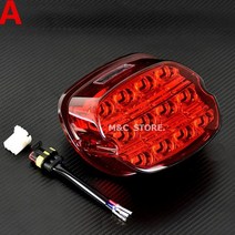 할리 다이나 팻 보이 FLSTF 야간 열차 FXSTB Softail Sportster Road King 일렉트라 글라이드로드 글라이드 용 LED 브레이크 테일 라이트, [01] Brake Tail Light A