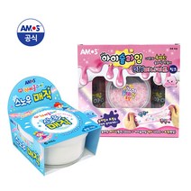 아모스 나만의 휘핑 슬라임 만들기 DIY 키트 세트, 핑크