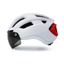 빅트골 자전거헬멧 고글헬멧 안전등일체형 퓨어 화이트 M 리퍼상품