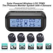 JINUS 바이크 오토바이 tpms 타이어공기압센서 태양광 디지털 스마트 자동차 TPMS 타이어 압력 모니터링 시스템 TMPS LCD 디스플레이 USB 자동 보안 알람 센서, CHINA_B External Sensor | Sola