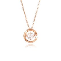 OST [OST] [심장박동] 시뮬렛다이아 화이트 링스윙 실버 목걸이 OTN220904DPW_천패키지