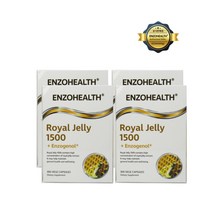 (엔조헬스) 4통 로얄젤리 1500 엔조제놀 300캡슐 Royal Jelly 1500+Enzogenol 300caps