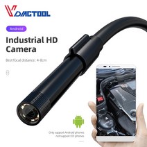 vdiagtool 내시경 카메라 5.5mm 7mm 8mm ip67 방수 6 led 내시경 자동차 검사 카메라 android loptop, 7.0mm 1m