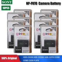 견고한 소니 호환 6.8v NP-FV70 NP FV70 1960mah 리튬 충전식 배터리 FDR-AXP55 AX40 AXP35 카메라, 06 10PCS