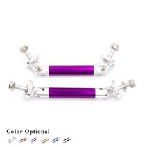 CNSPEED 범용 조정 가능한 75MM 레이싱 프론트 범퍼 립 스플리터로드 스트럿 타이 바 지원 키트 알루미늄 YC100401, 보라색