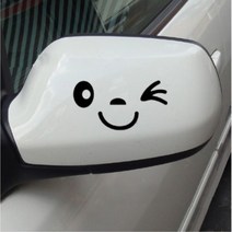 귀여운 자동차 스티커 사이드미러 뒷문 모닝 올뉴투싼 티볼리 범퍼 찌그러진곳보완 YF소나타 조수석 파인곳 오토바이 앞문 코란도C k3 HG 전동킥보드, 1개, 블랙