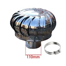 벤츄레이터 환풍기 풍구 무동력공기 캡공장 지붕 환기, 후프를 보내는 110mm 304 소재 농축