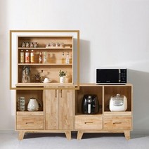 내츄럴 엔틱 원목 주방 수납 상부장 890 / 붙박이 캐비닛 그릇 다이닝 가구