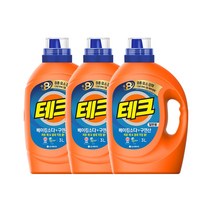 테크 천연베이킹소다 + 구연산 액체세제 일반용 본품, 3L, 3개