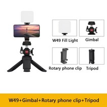 링라이트 휴대용 LED 비디오 조명 5W 6000K 49pcs 3 콜드 슈 미니 휴대용 Vlog 필 라이트 유튜브용 1/4 인, 04 W49 n All