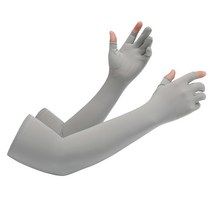 1 쌍 냉각 슬리브 미끄럼 방지 실리콘 태양 그림자 슬리브 야외 스포츠 실행 하이킹 낚시 보호대 팔 커버 남성, 유형2, 회색