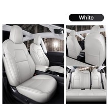[해외]Tesla Model 3 Custom Fit 카시트 커버 액세서리, 5pcs 화이트 세트