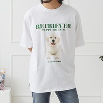 더제이엘 / 남자 여름 오버핏 리트리버 반팔 티셔츠