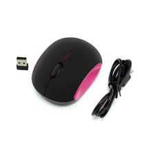 선박 us 미니 무선 마우스 USB 충전식 광학 PC 노트북 데스크탑 용 windows xp/7/8/10 인치 당 점, [01] 분홍색