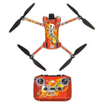 카메라 드론 DJI 미니 3 프로 드론 보호 필름 원격 제어 + 바디 커버 스킨 RC-N1 컨트롤러 세트 액세서리, 10 Style B4