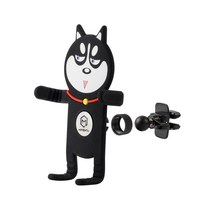 모벤타 차량용 송풍구 핸드폰 거치대, 6. 360도 회전 송풍구형 - 블랙 허스키, 1개