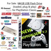 128 GB 플래시 드라이브 U 디스크 플레이 스테이션 클래식 8379 게임 + 182 PS1 플러그 앤 마이크로 USB OTG 케이블
