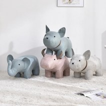 YEOP-T 동물 스툴 미니 의자 풋스툴 발스툴, 불루 강아지