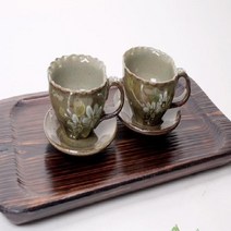 전통찻잔/다관/전통커피잔/찻잔/다기/다기세트/전통다기세트/차도구/전통다기/찻잔세트/다도세트/숙우, 우리 들꽃 커피잔2인