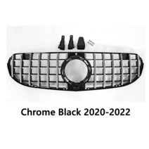 메르세데스 벤츠 GLC 클래스 X253 2015-2022 제너럴 GT 카 프론트 레이싱 센터 그릴 페이스리프트 어퍼 범, 08 Chrome Black 20-22