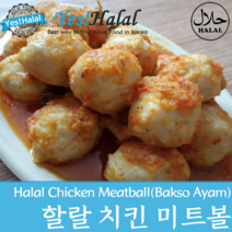 Yes!Global Halal Chicken Meatball with Rica Sauce Bakso Ayam Sauce 할랄 치킨 미트볼과 리카소스 박소아얌 (500g), 1개, 500g