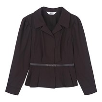 베스띠벨리 여성정장 FW신상30%세일 가을겨울 정장블라우스 브라운컬러 카라넥 벨트 포인트 자켓형 블라우스 허리가 굵은 체형에 어울리는 진한밤색컬러 셔츠힙덮는 기장감에 하나만 입어도 엣지아이템 55 66 77 88 빅사이즈 고급스러운 레이온 혼방 오피스룩스타일