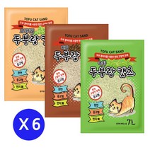 두부랑 캣츠 이코노미 고양이 두부모래 7L x 6개 고양이모래, 03. 녹차향 7L ×6개