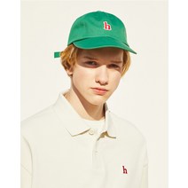 22SS [HIS HAZZYS]그린 로고자수 면 캡모자 HZHE2E801E2