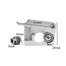 MK10 압출기 40 톱니 강철 기어 피드 1.75mm 오른쪽 왼손 암 풀 메탈 실버 Makerbot 리플리케이터 2 용, 02 Right