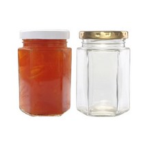 [유리병] 육각200 1개 200ml, 우드무늬마개
